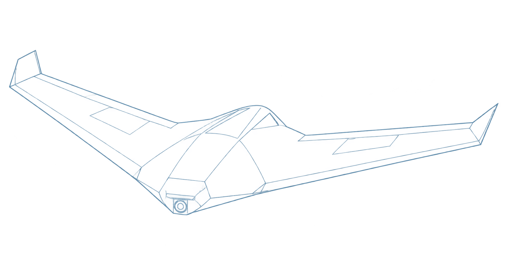 Conceptual illustration of an uncrewed aerial system